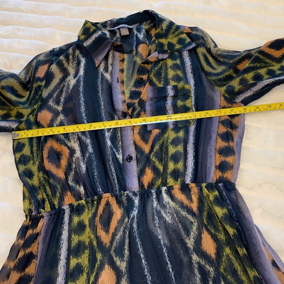 Charlie Jade Abstract Multi-Color Silk Maxi Dress - Picture 4 of 16